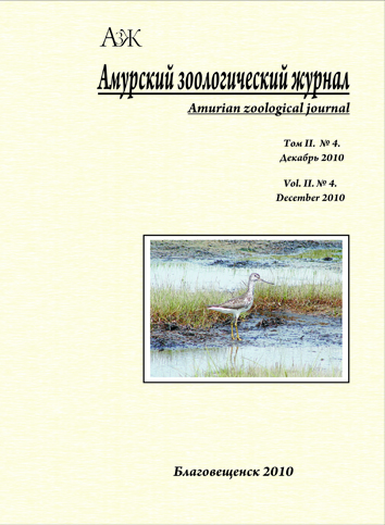 Обложка издания "Амурский зоологический журнал" (т. II, № 4)