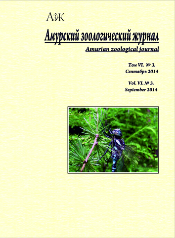 Обложка издания "Амурский зоологический журнал" (т. VI, № 3)