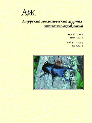 Обложка издания "Амурский зоологический журнал" (т. VIII, № 2)
