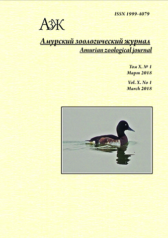 Обложка издания "Амурский зоологический журнал" (т. X, № 1)
